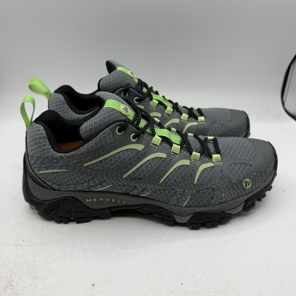 Merrell Shoes Womens Size 10 Gray Mesh Hiking Trail Sneakers Athletic J35528